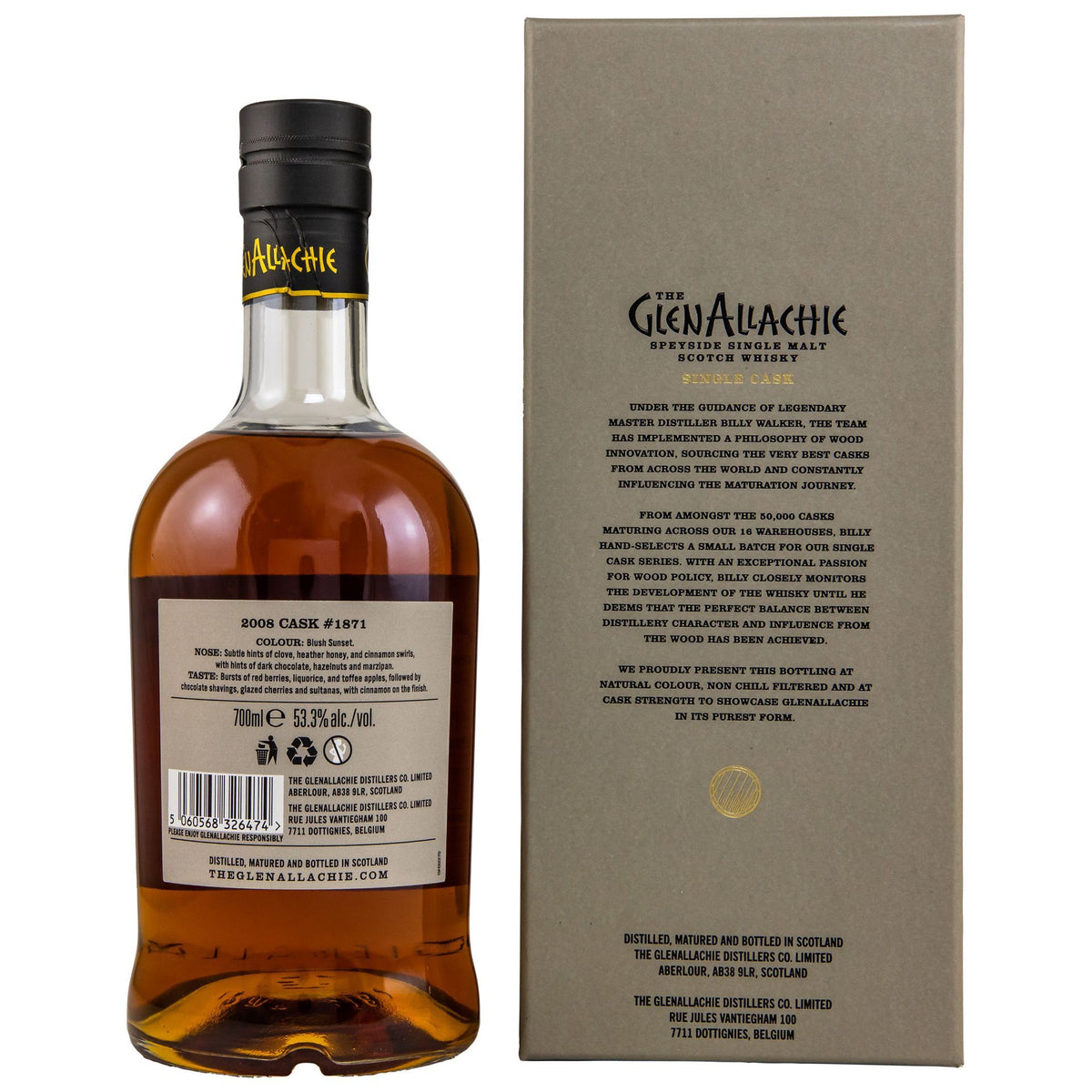 Glenallachie 14 Jahre 2008/2023 Ruby Port Pipe Fass 1871