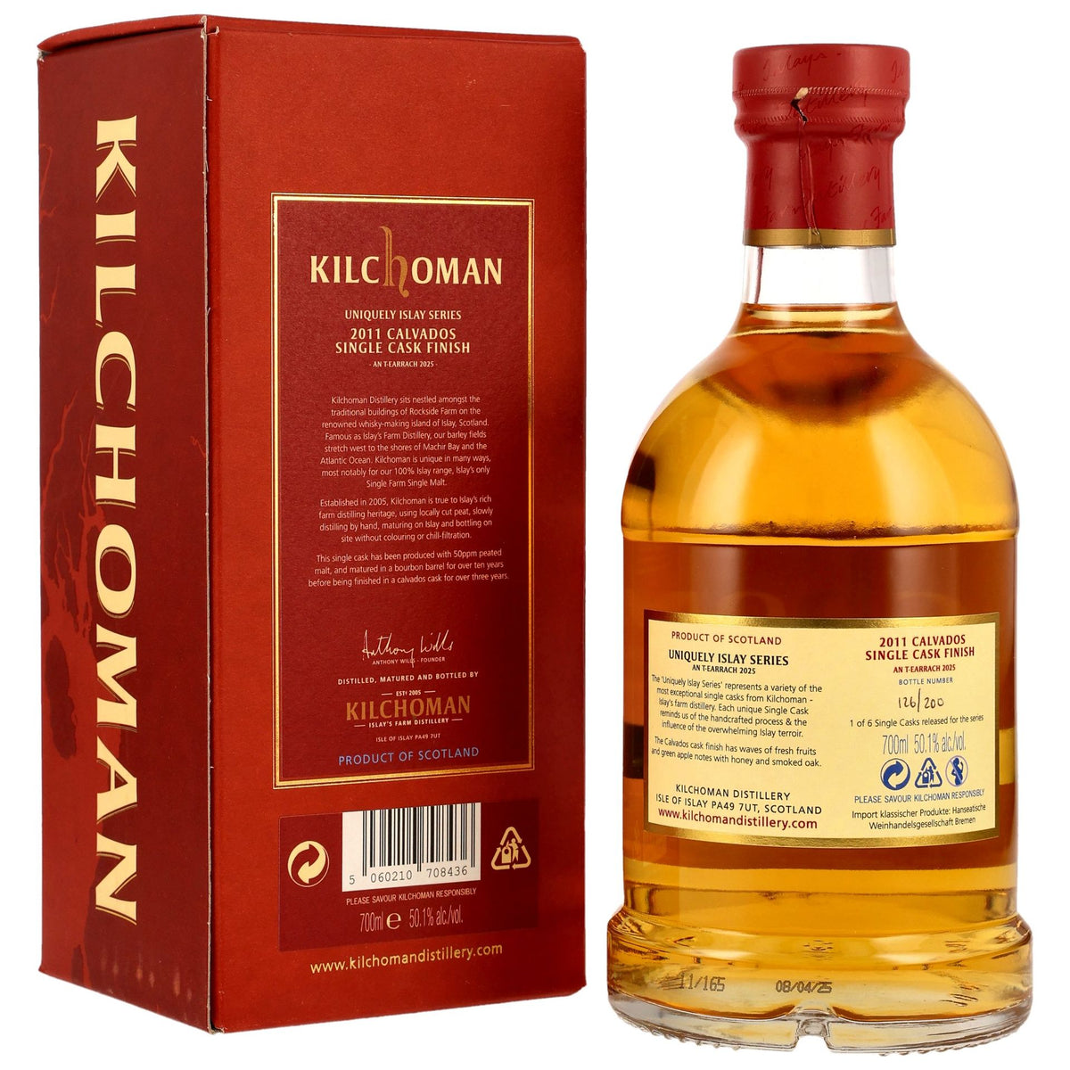 Kilchoman 14 Jahre An T-Earrach Fass 11/165