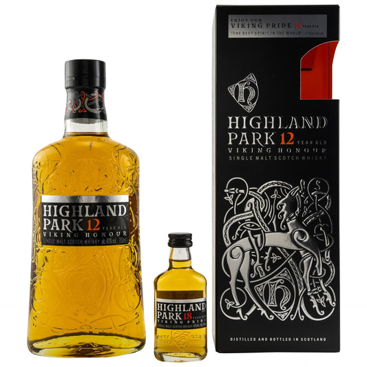 Highland Park 12 Jahre mit Miniatur 18 Jahre