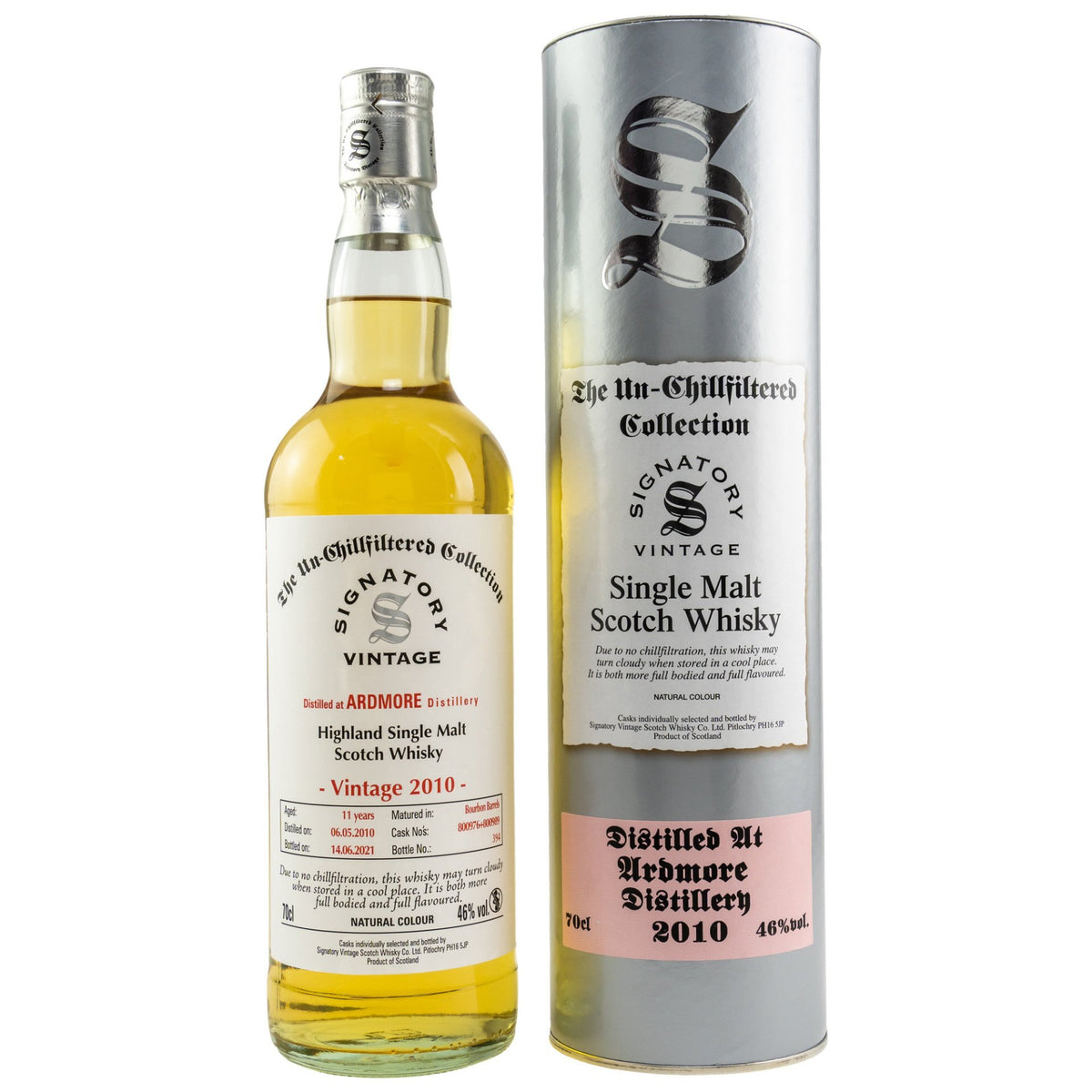 Ardmore 2010/2021 Signatory Fass 800976 und 800989
