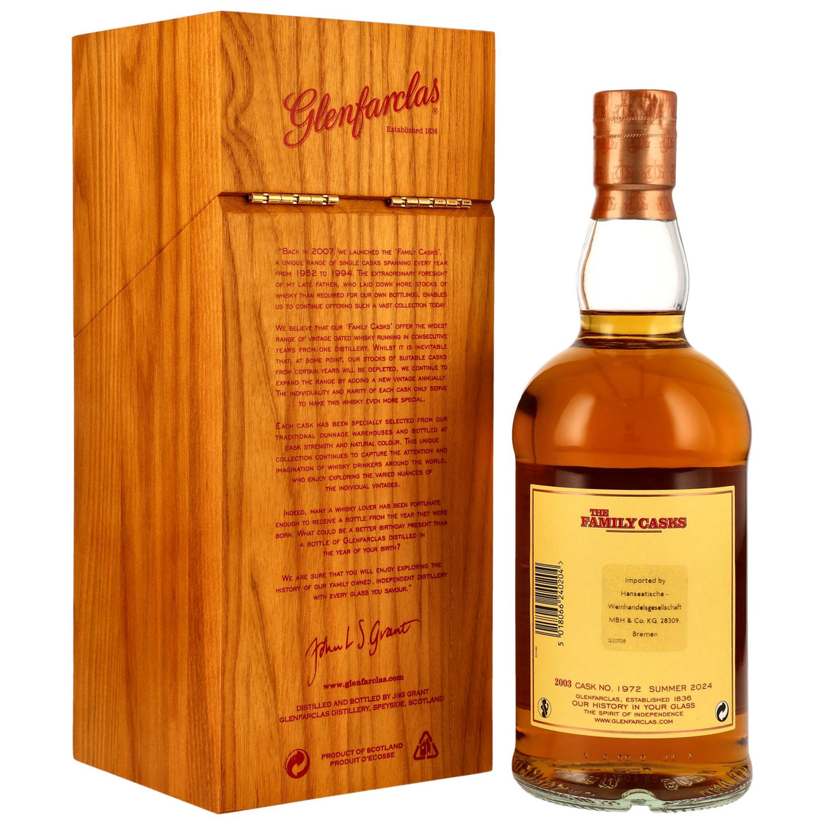 Glenfarclas 2003/2024 Family Cask Summer 2024 Fass 1972