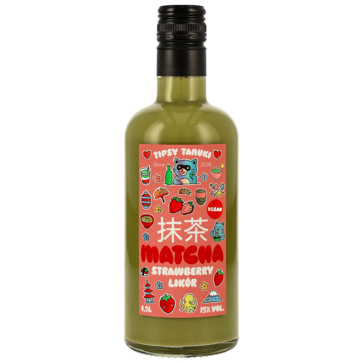 Tipsy Tanuki - Matcha Strawberry Likör