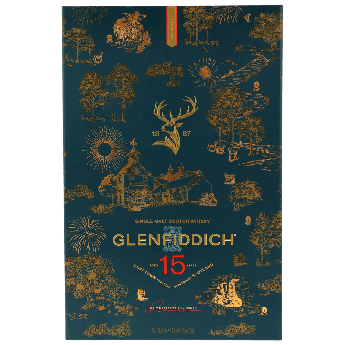 Glenfiddich 15 Jahre mit  18 Jahre Mini und Tumbler
